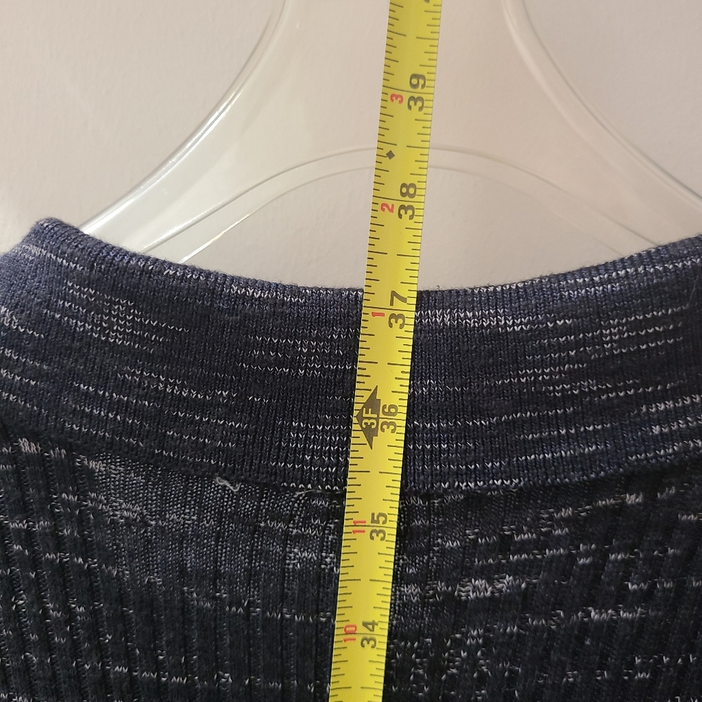 Free People Crochet Cuff Dress Rain Or Shine Navy Space Dye Sz M - Picture 10 of 12